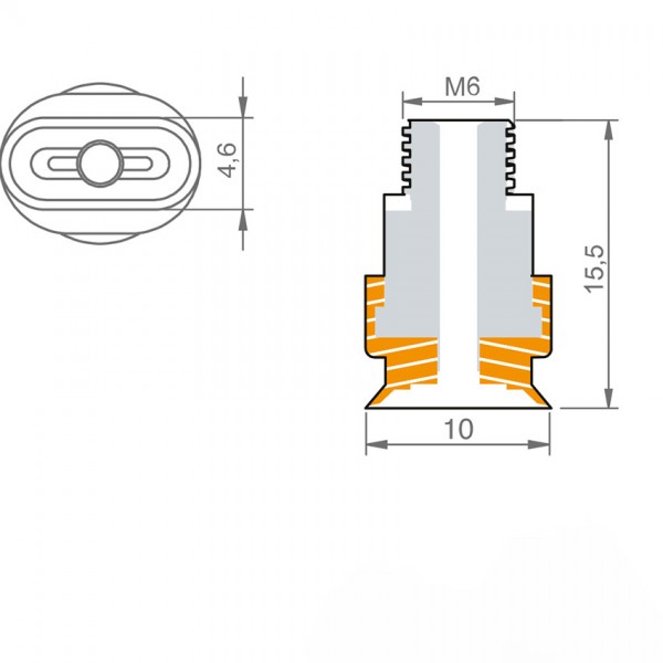 VULKANİZE ERKEK DİŞLİ OVAL VANTUZ